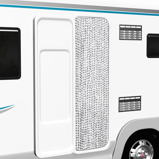 Vliegengordijn 56x185 cm chenille licht- en donkergrijs is nu te koop bij PeponiXL, paradijselijk wonen!