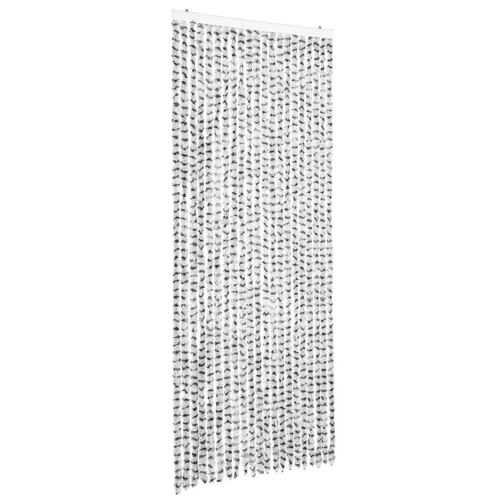 Vliegengordijn 90x220 cm chenille licht- en donkergrijs is nu te koop bij PeponiXL, paradijselijk wonen!