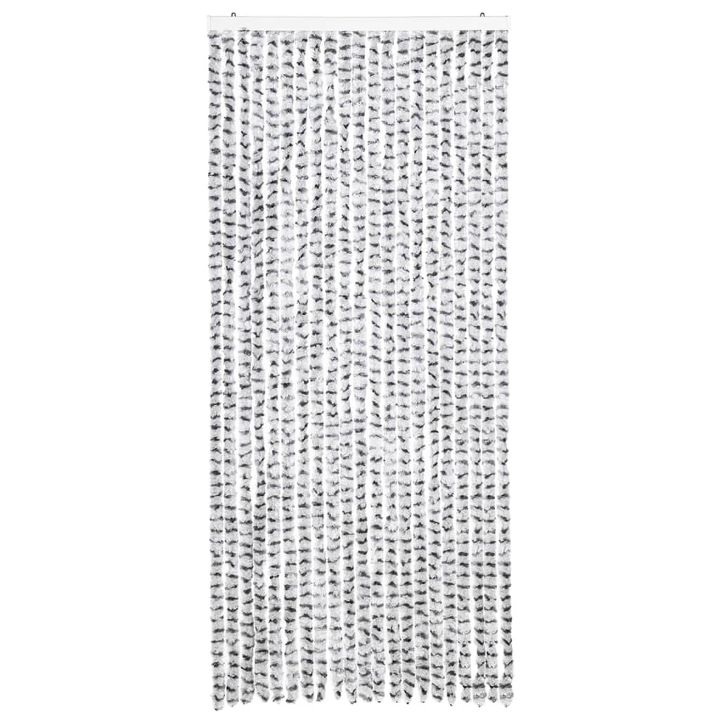 Vliegengordijn 90x220 cm chenille licht- en donkergrijs is nu te koop bij PeponiXL, paradijselijk wonen!