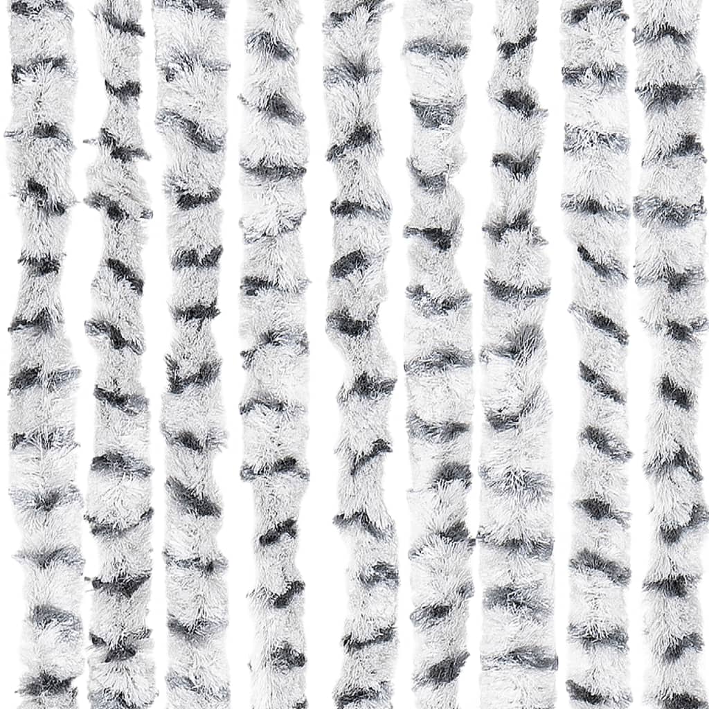 Vliegengordijn 90x220 cm chenille licht- en donkergrijs is nu te koop bij PeponiXL, paradijselijk wonen!