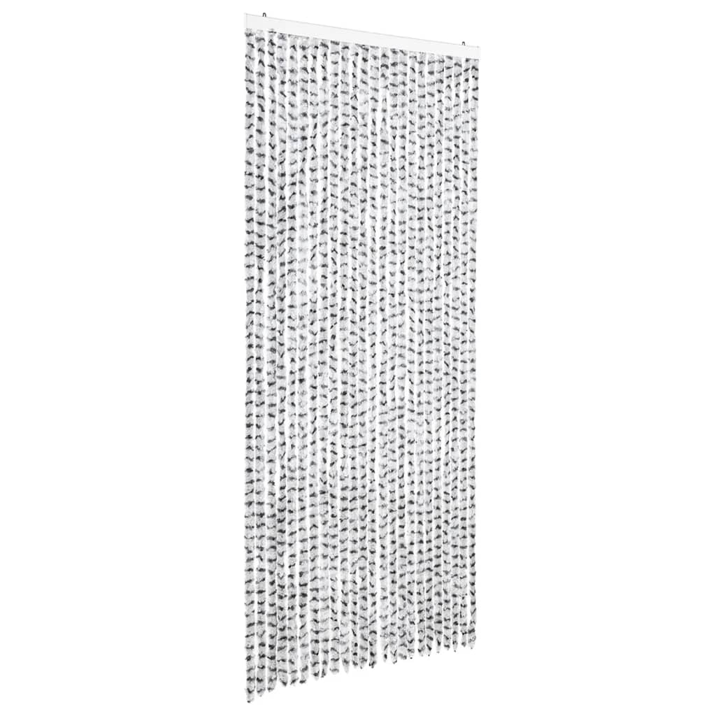 Vliegengordijn 100x220 cm chenille licht- en donkergrijs is nu te koop bij PeponiXL, paradijselijk wonen!