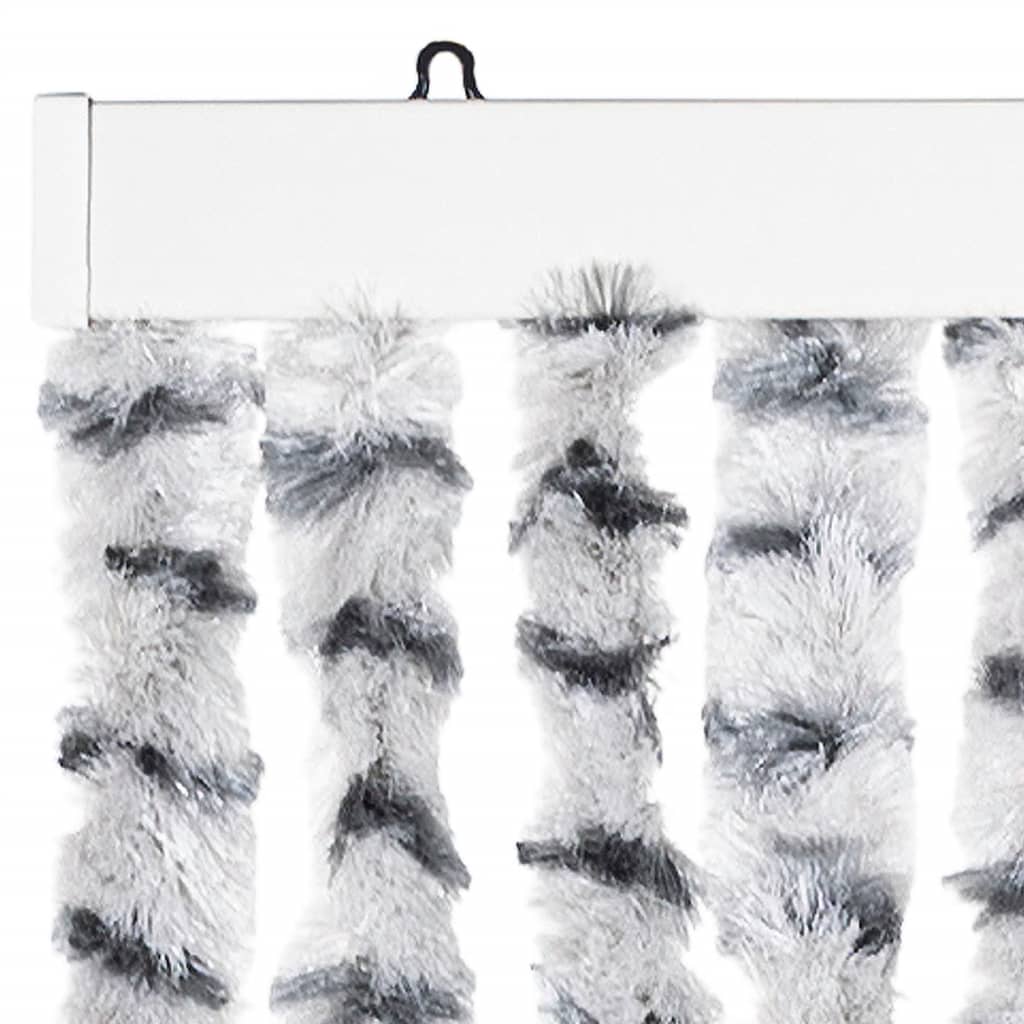 Vliegengordijn 100x220 cm chenille licht- en donkergrijs is nu te koop bij PeponiXL, paradijselijk wonen!