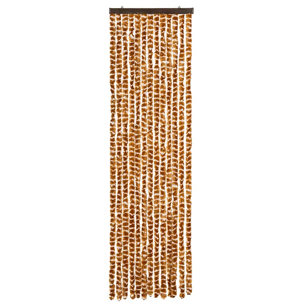 Vliegengordijn 56x185 cm chenille oker en wit is nu te koop bij PeponiXL, paradijselijk wonen!