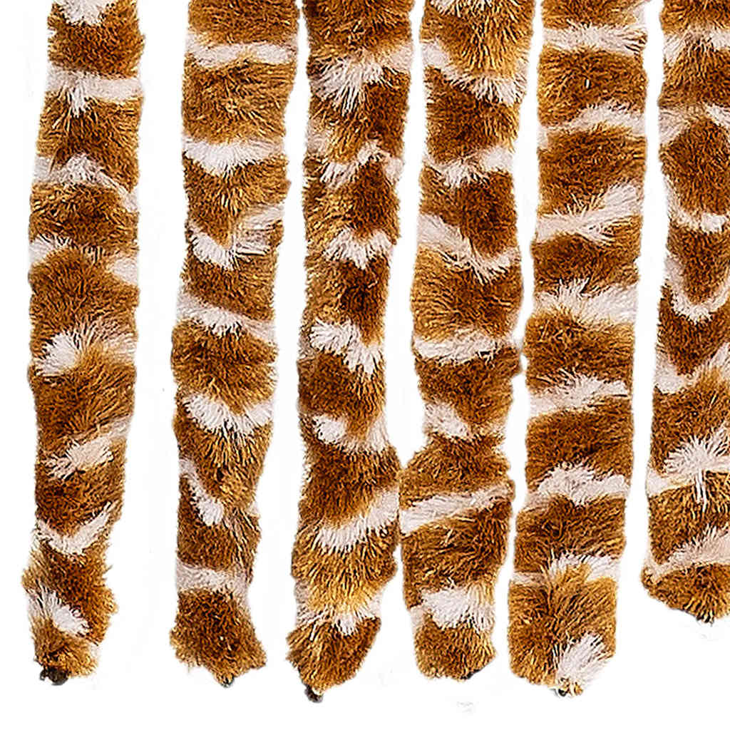 Vliegengordijn 56x185 cm chenille oker en wit is nu te koop bij PeponiXL, paradijselijk wonen!