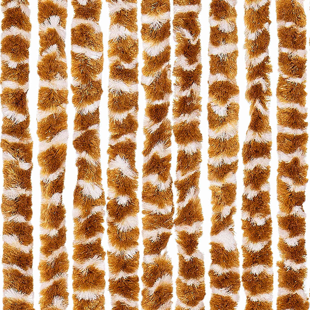 Vliegengordijn 56x185 cm chenille oker en wit is nu te koop bij PeponiXL, paradijselijk wonen!