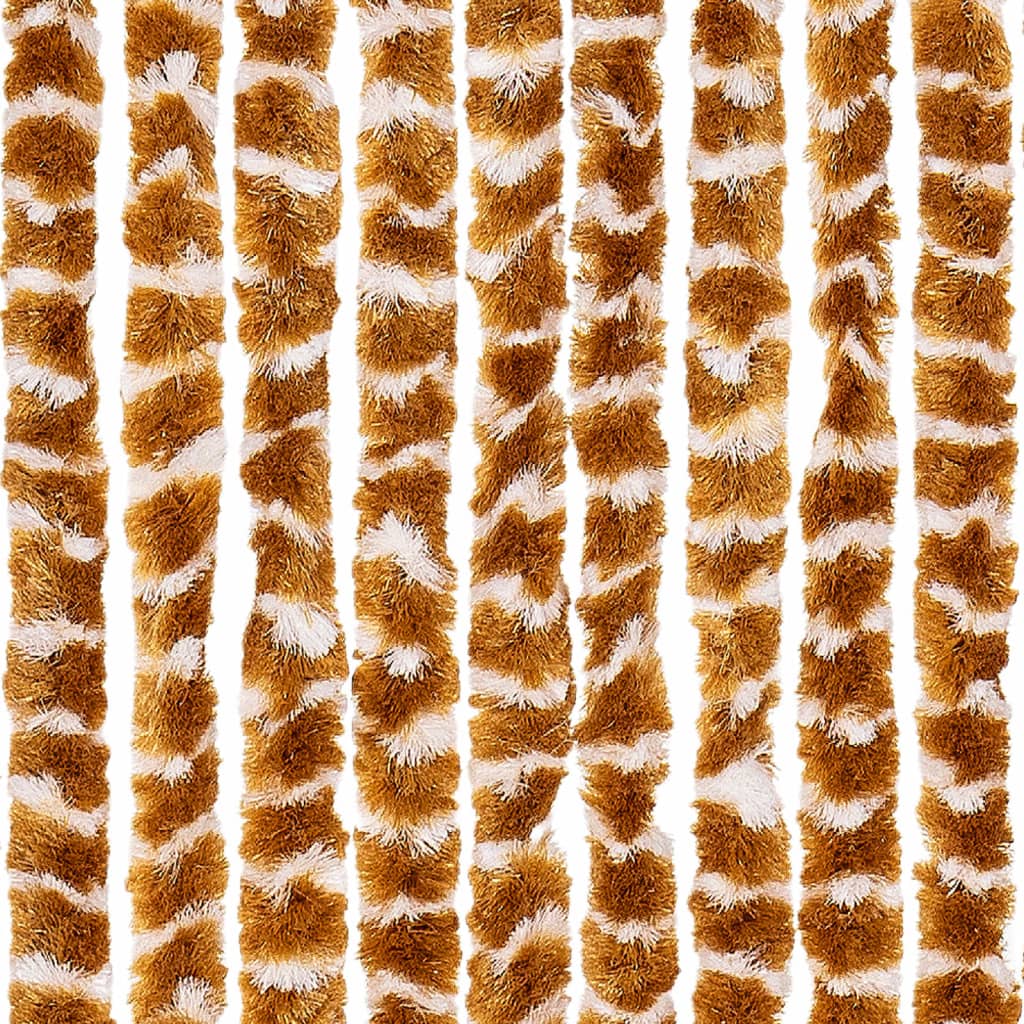 Vliegengordijn 100x220 cm chenille oker en wit is nu te koop bij PeponiXL, paradijselijk wonen!