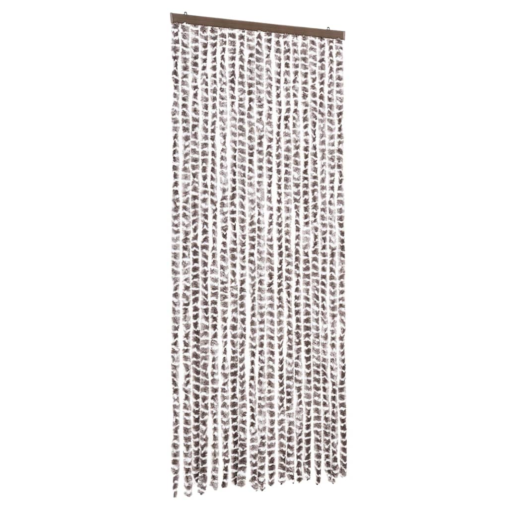 Vliegengordijn 56x185 cm chenille taupe en wit is nu te koop bij PeponiXL, paradijselijk wonen!
