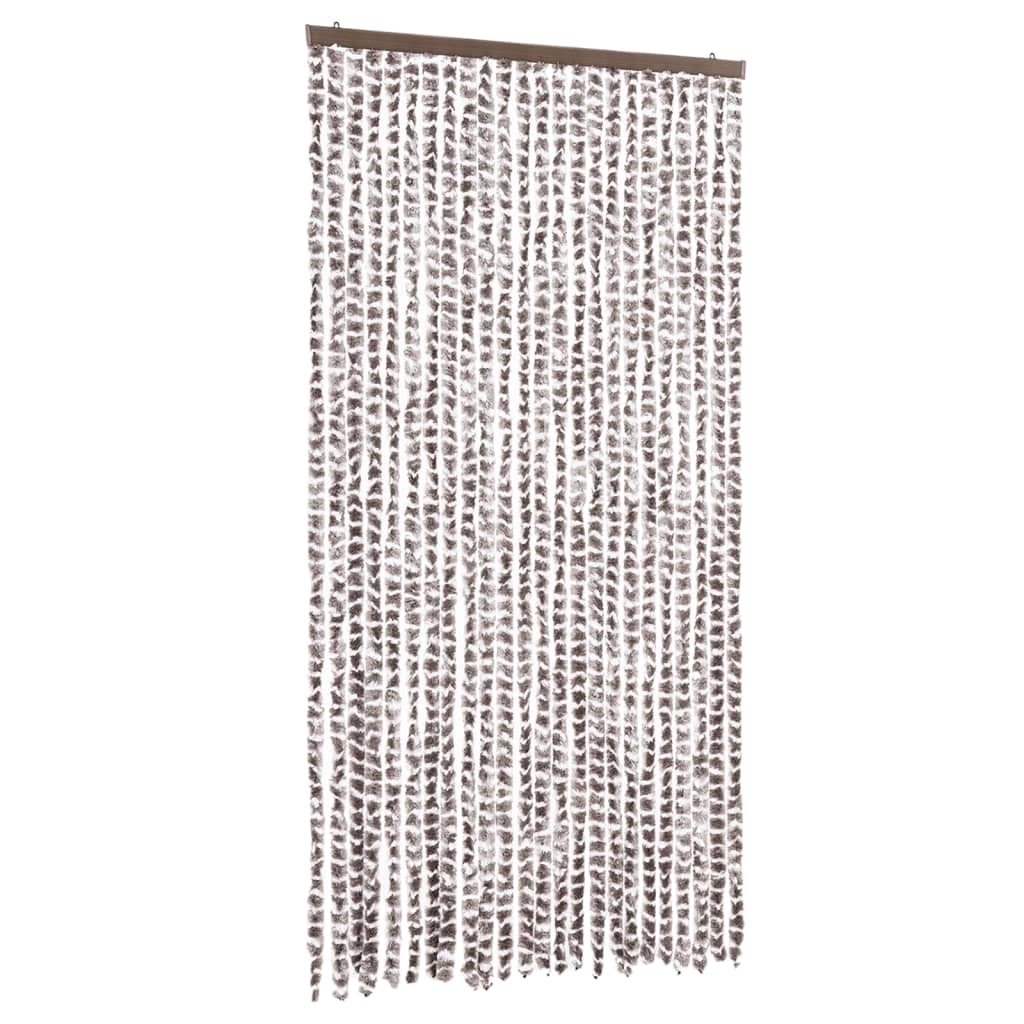 Vliegengordijn 100x220 cm chenille taupe en wit is nu te koop bij PeponiXL, paradijselijk wonen!