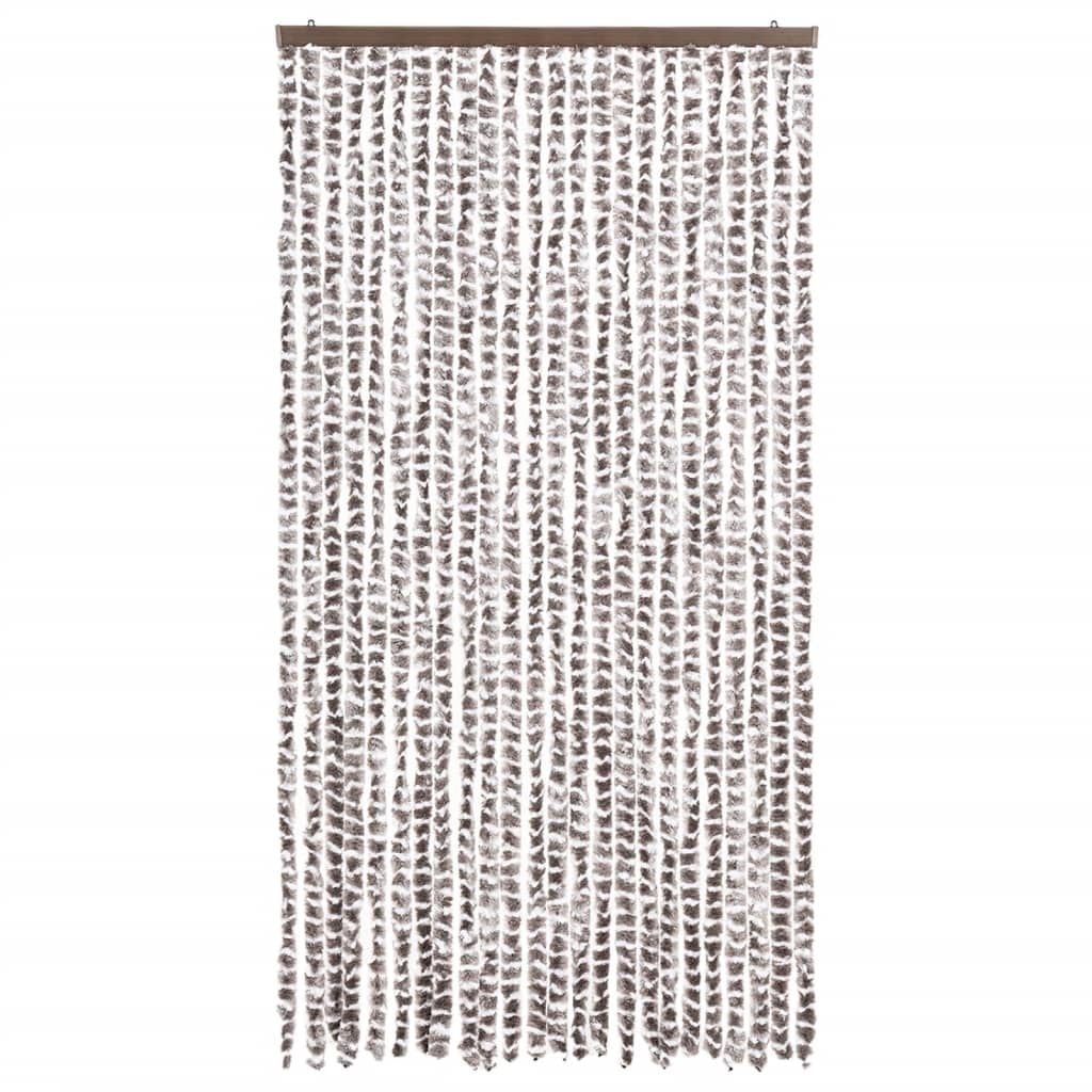 Vliegengordijn 100x220 cm chenille taupe en wit is nu te koop bij PeponiXL, paradijselijk wonen!