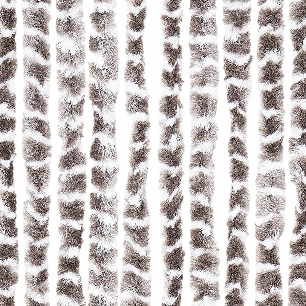 Vliegengordijn 100x220 cm chenille taupe en wit is nu te koop bij PeponiXL, paradijselijk wonen!