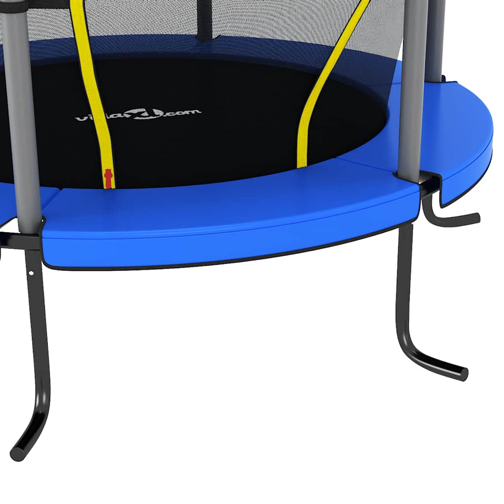 Trampoline met veiligheidsnet rond 140x160 cm blauw is nu te koop bij PeponiXL, paradijselijk wonen!