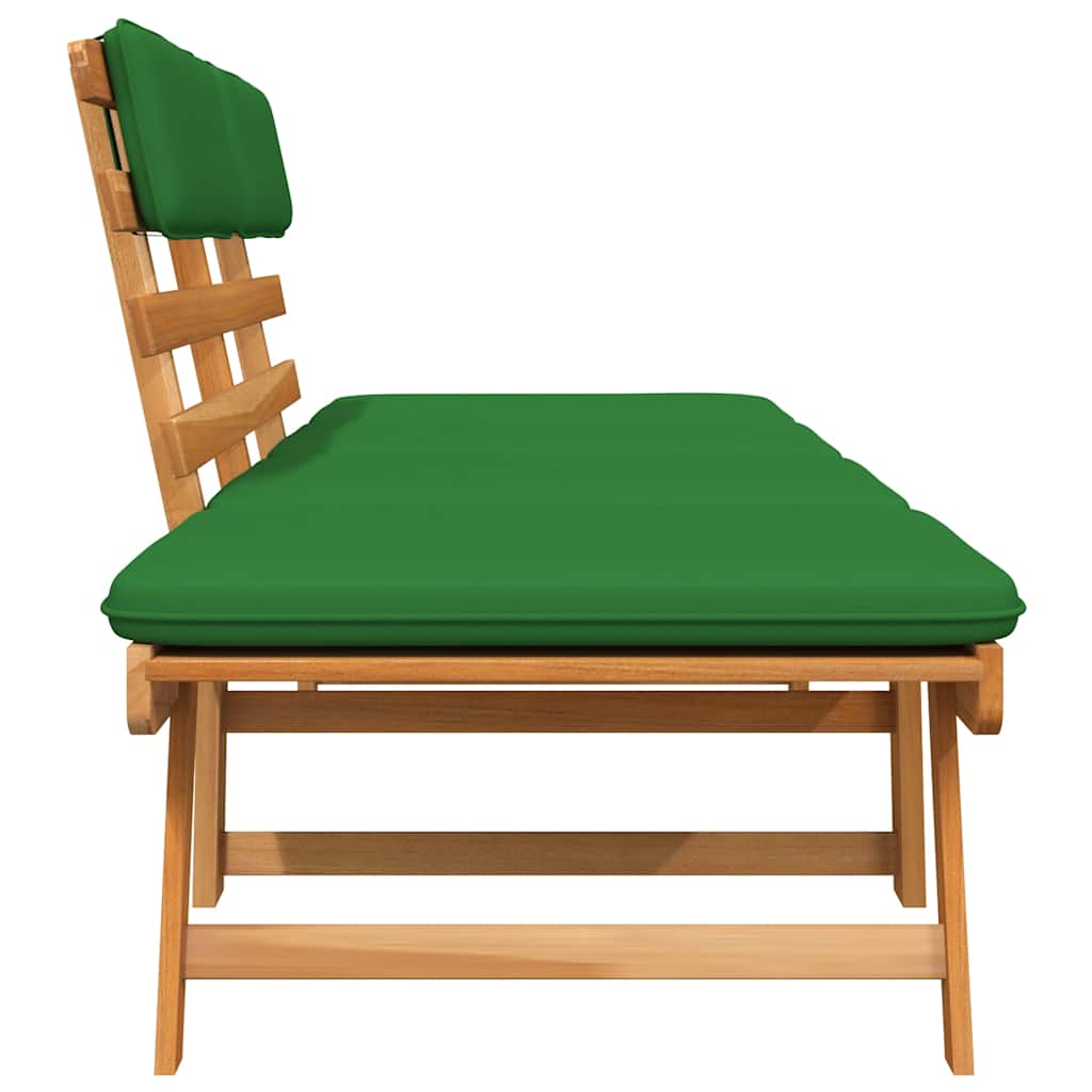 Tuinbank met kussens 2-in-1 190 cm massief acaciahout is nu te koop bij PeponiXL, paradijselijk wonen!