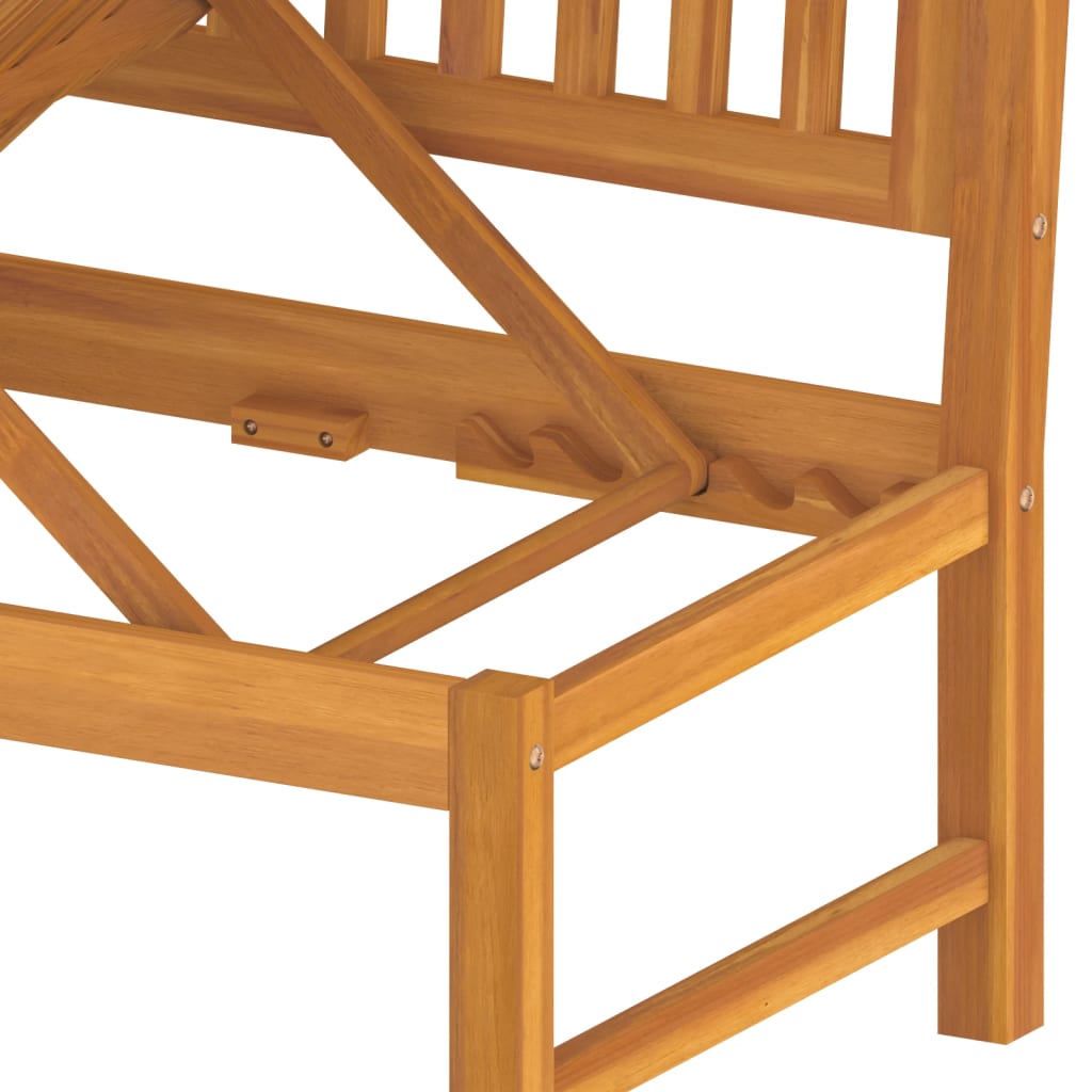 Dagbed met grijs kussen 200x60x75 cm massief acaciahout is nu te koop bij PeponiXL, paradijselijk wonen!