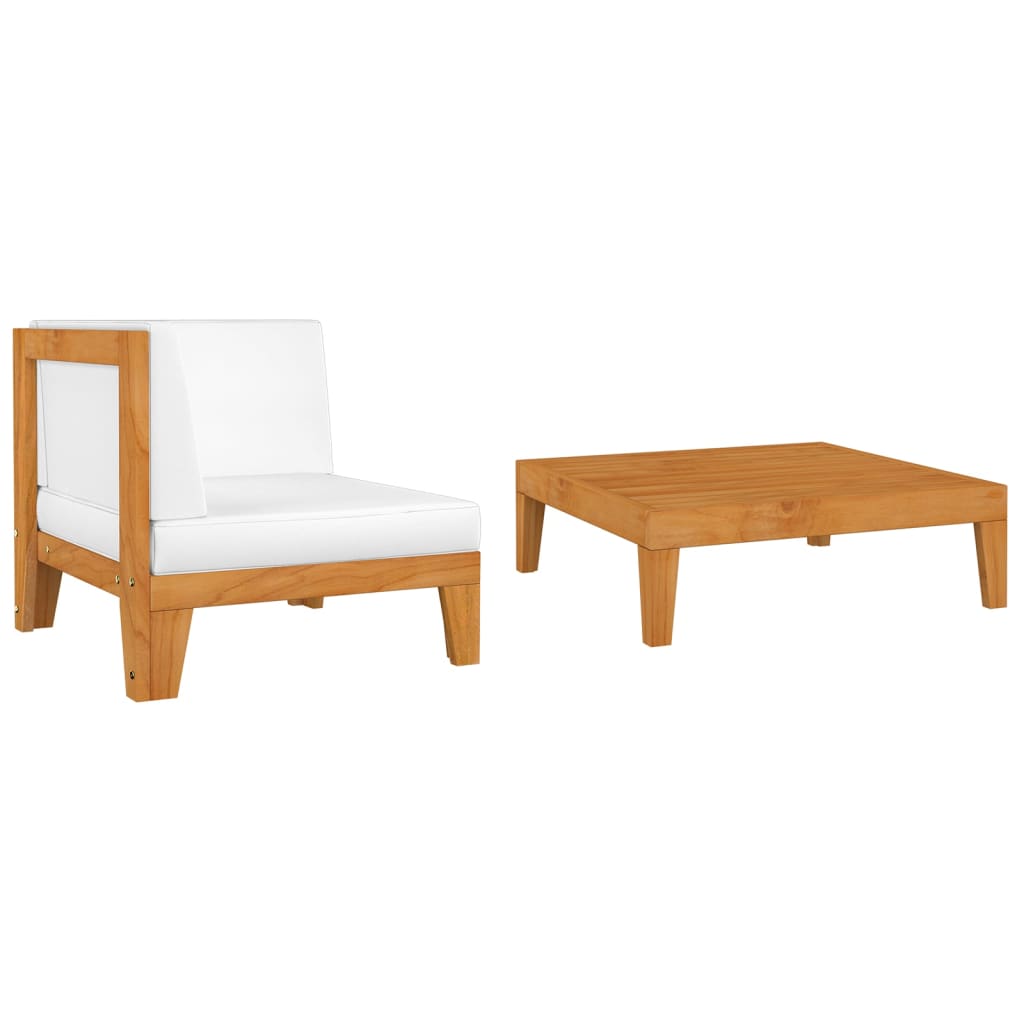 2-delige Loungeset met kussens massief acaciahout is nu te koop bij PeponiXL, paradijselijk wonen!