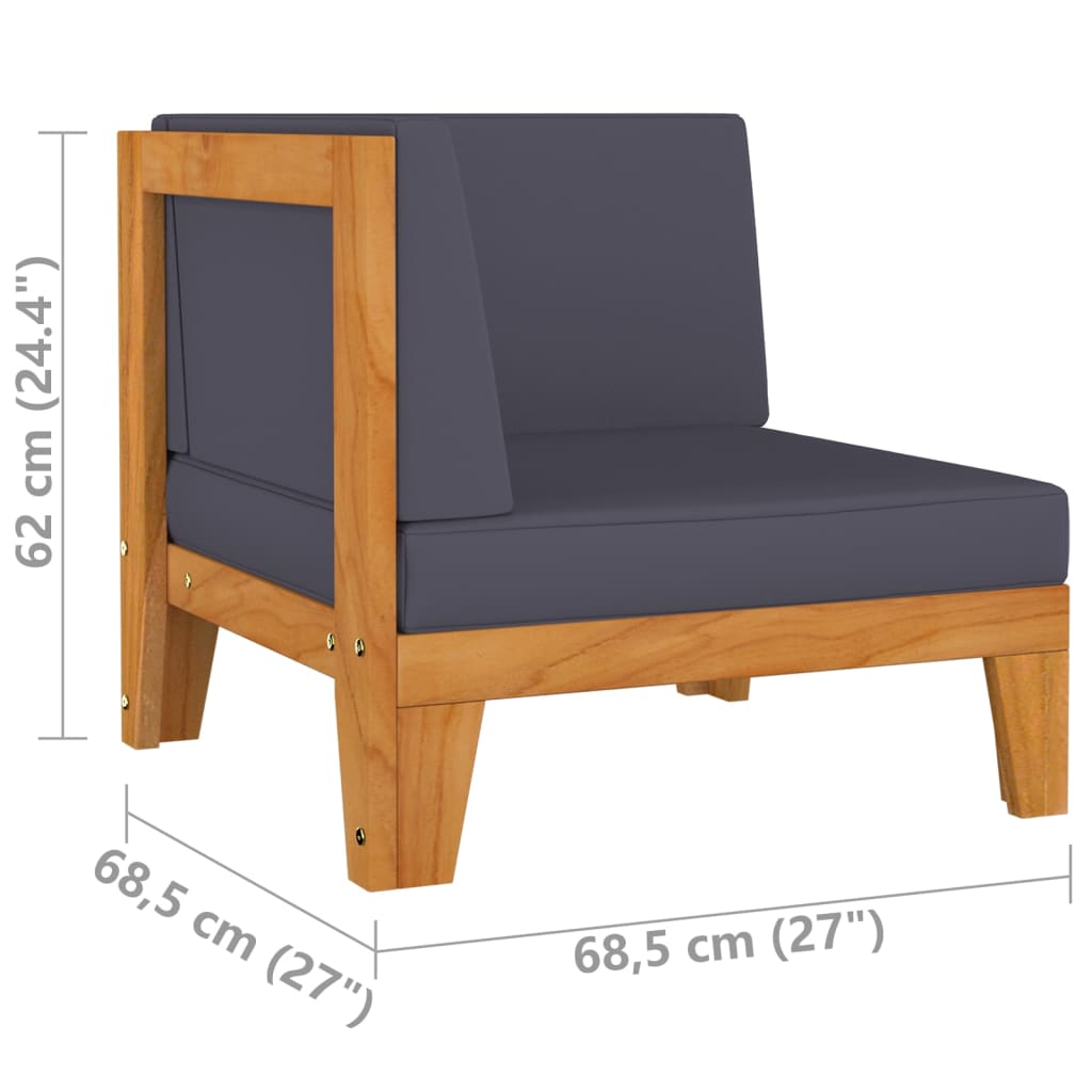 2-delige Loungeset met kussens massief acaciahout is nu te koop bij PeponiXL, paradijselijk wonen!