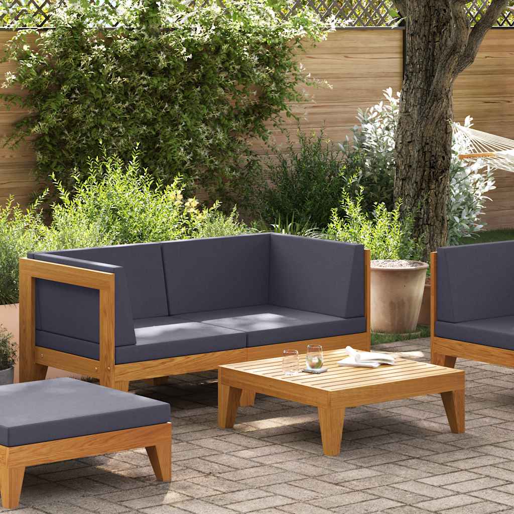 2-delige Loungeset met kussens massief acaciahout is nu te koop bij PeponiXL, paradijselijk wonen!