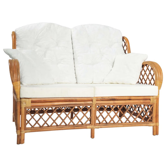 Tweezitsbank rattan lichtbruin is nu te koop bij PeponiXL, paradijselijk wonen!