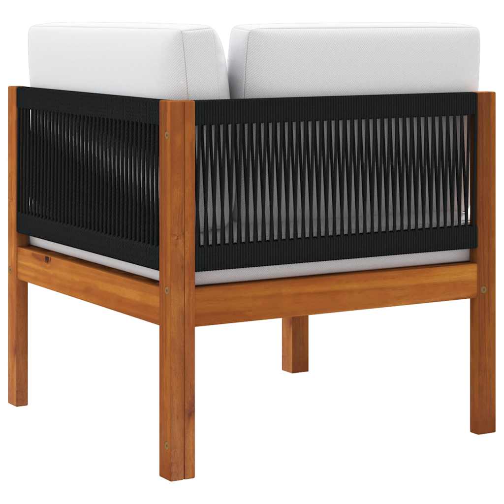 Tuinhoekbanken 2 st met kussens acaciahout & touw is nu te koop bij PeponiXL, paradijselijk wonen!