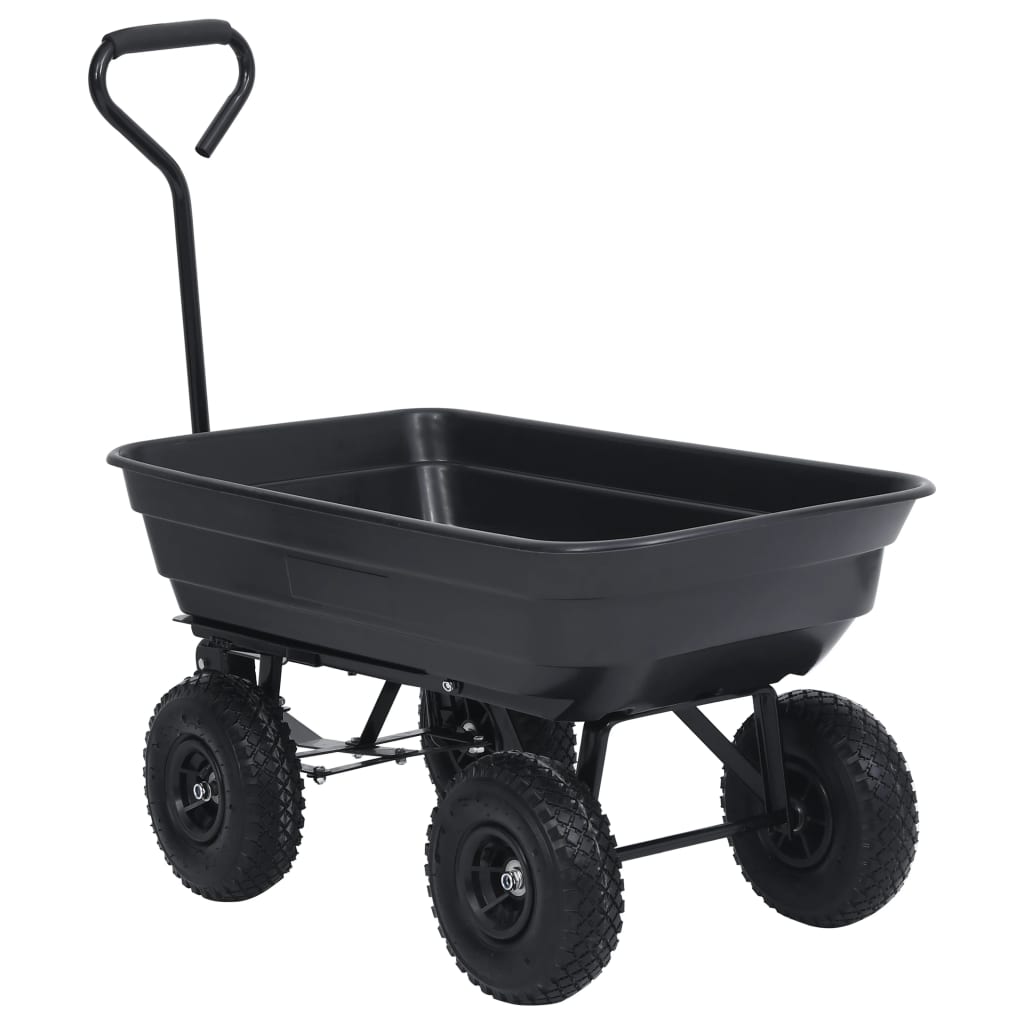 Tuinkiepwagen 300 kg 75 L zwart is nu te koop bij PeponiXL, paradijselijk wonen!