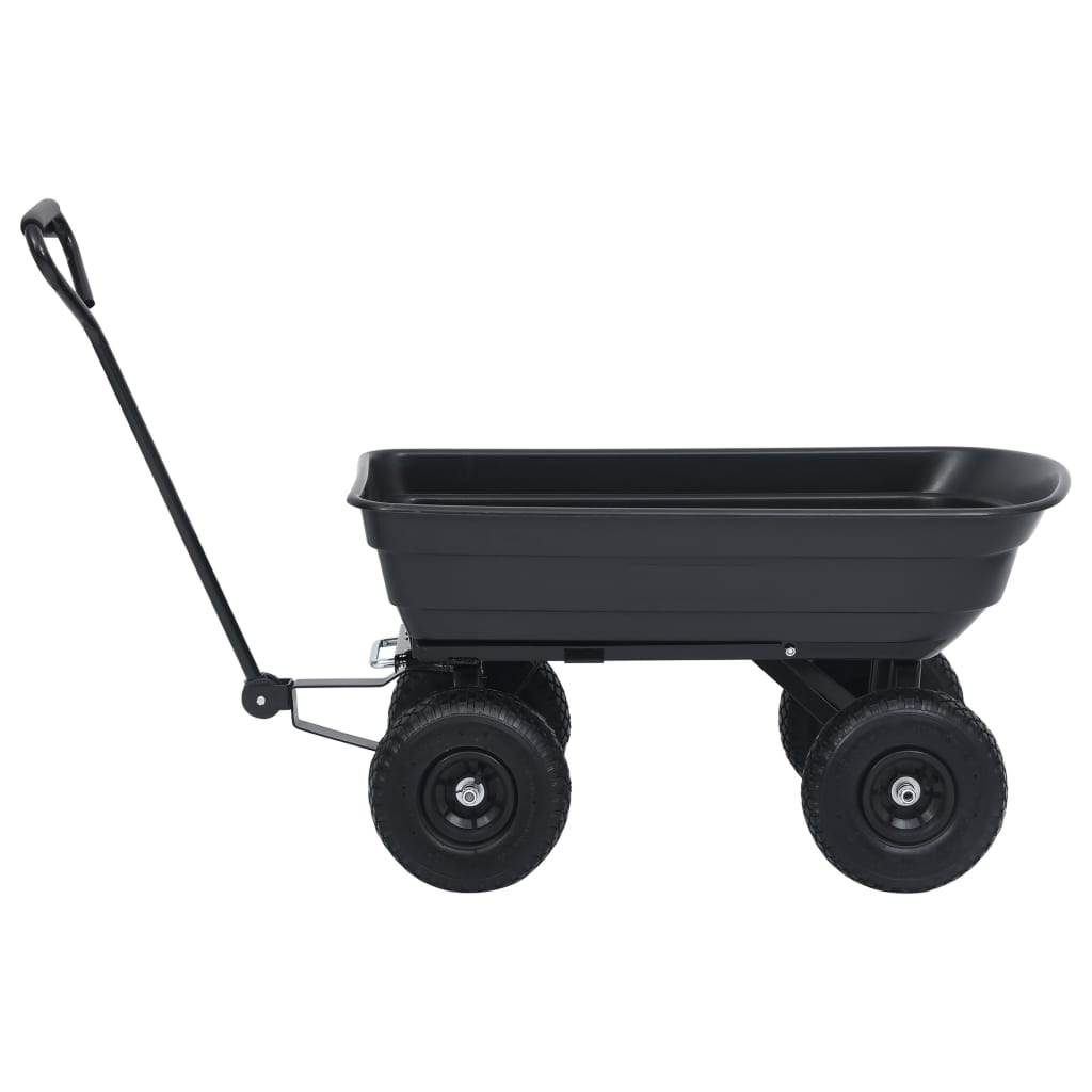 Tuinkiepwagen 300 kg 75 L zwart is nu te koop bij PeponiXL, paradijselijk wonen!