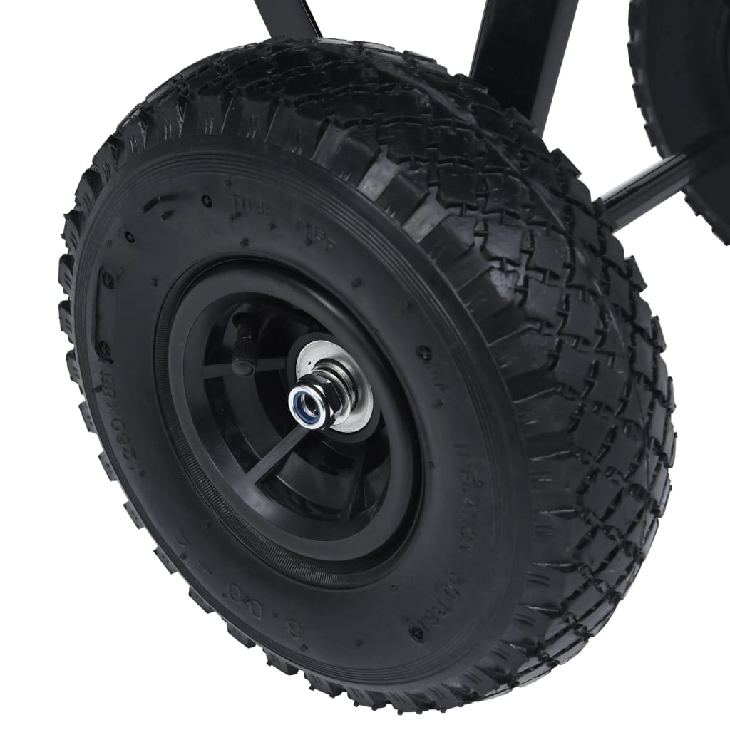 Tuinkiepwagen 300 kg 75 L zwart is nu te koop bij PeponiXL, paradijselijk wonen!