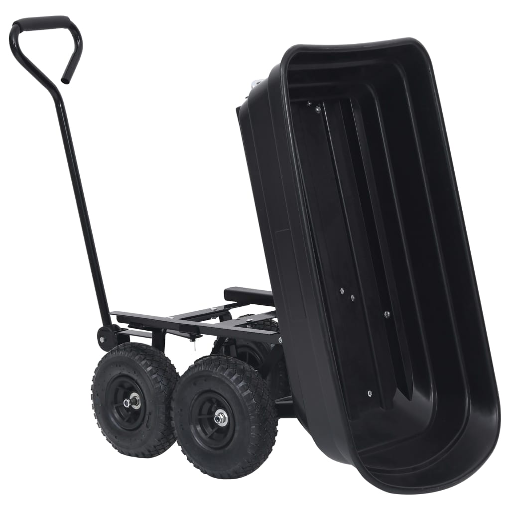 Tuinkiepwagen 300 kg 75 L zwart is nu te koop bij PeponiXL, paradijselijk wonen!