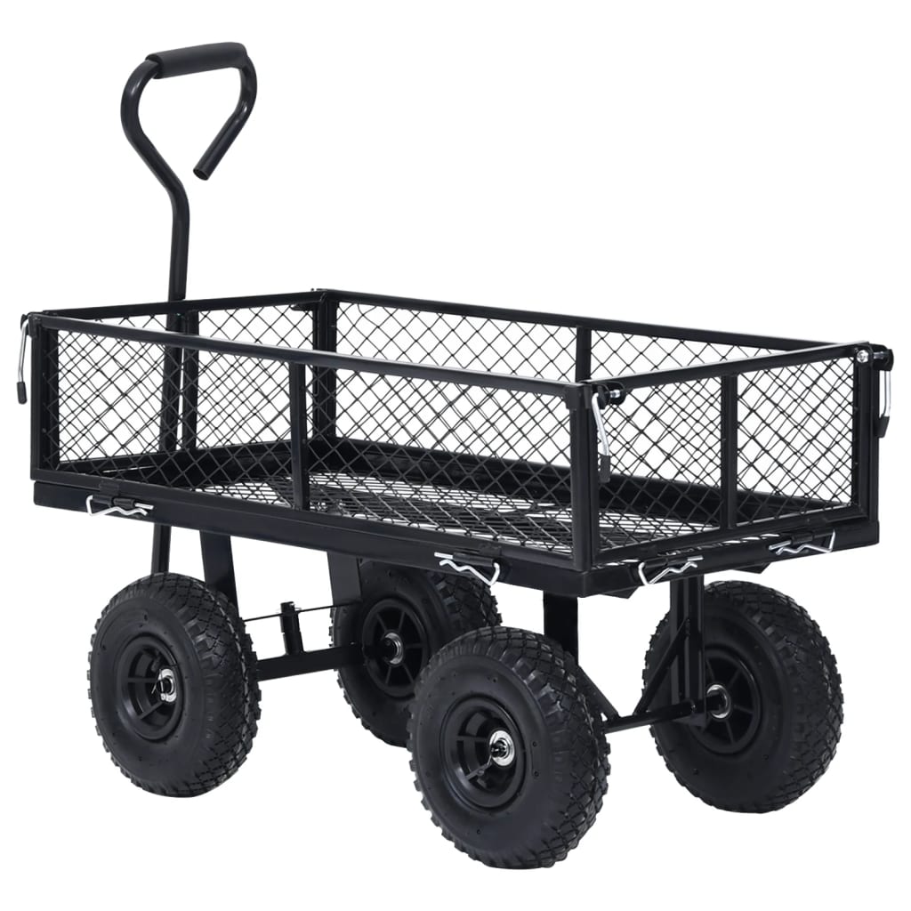 Tuinwagen 250 kg zwart is nu te koop bij PeponiXL, paradijselijk wonen!
