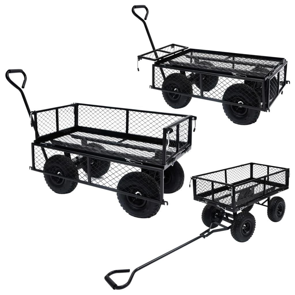Tuinwagen 250 kg zwart is nu te koop bij PeponiXL, paradijselijk wonen!