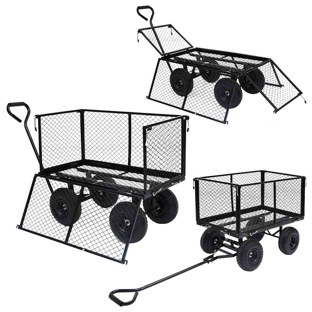 Tuinwagen 350 kg zwart is nu te koop bij PeponiXL, paradijselijk wonen!