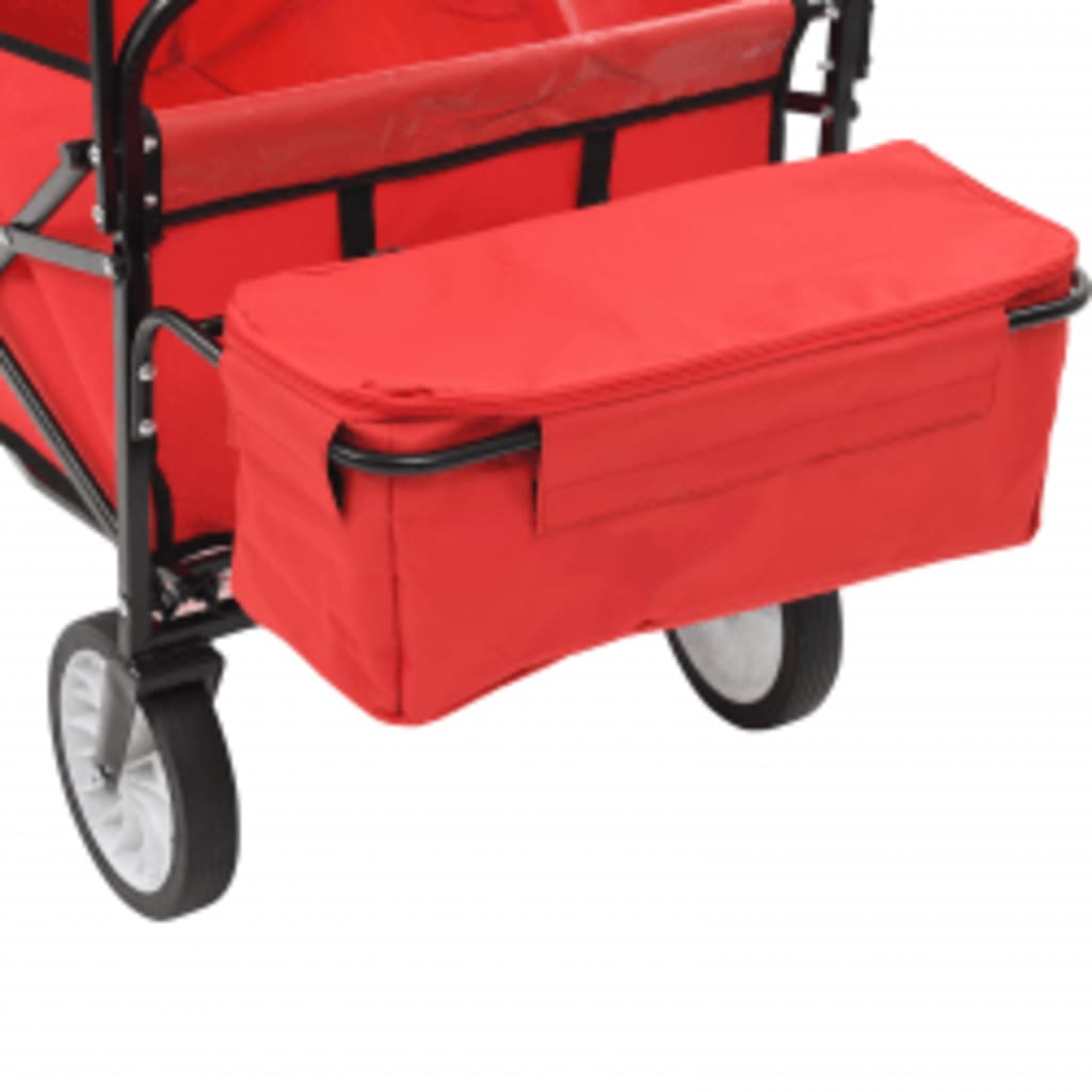 Handkar inklapbaar met luifel staal rood is nu te koop bij PeponiXL, paradijselijk wonen!