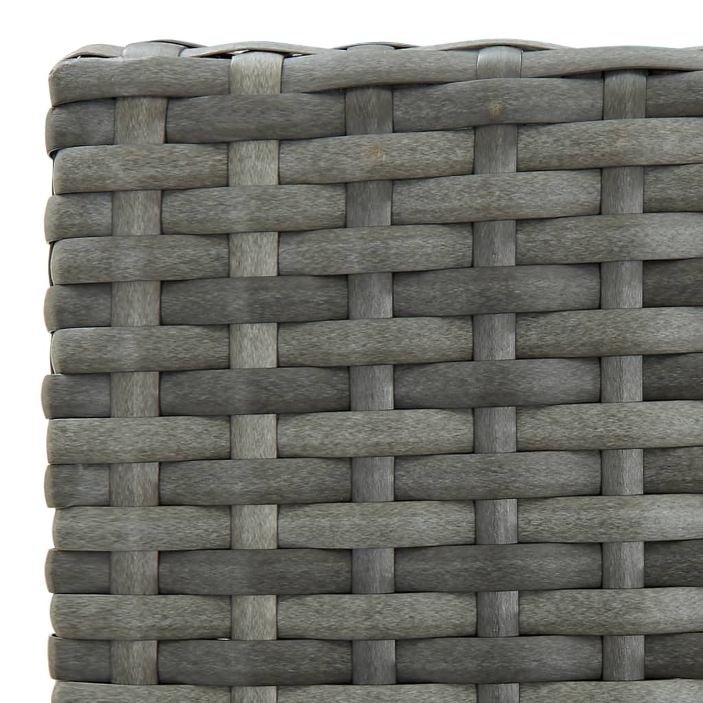Tuinbarkrukken met kussens 2 st poly rattan grijs is nu te koop bij PeponiXL, paradijselijk wonen!