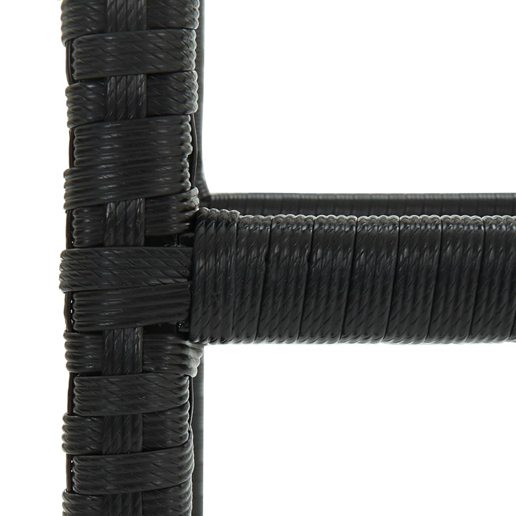 Barkrukken met kussens 3 st poly rattan zwart is nu te koop bij PeponiXL, paradijselijk wonen!