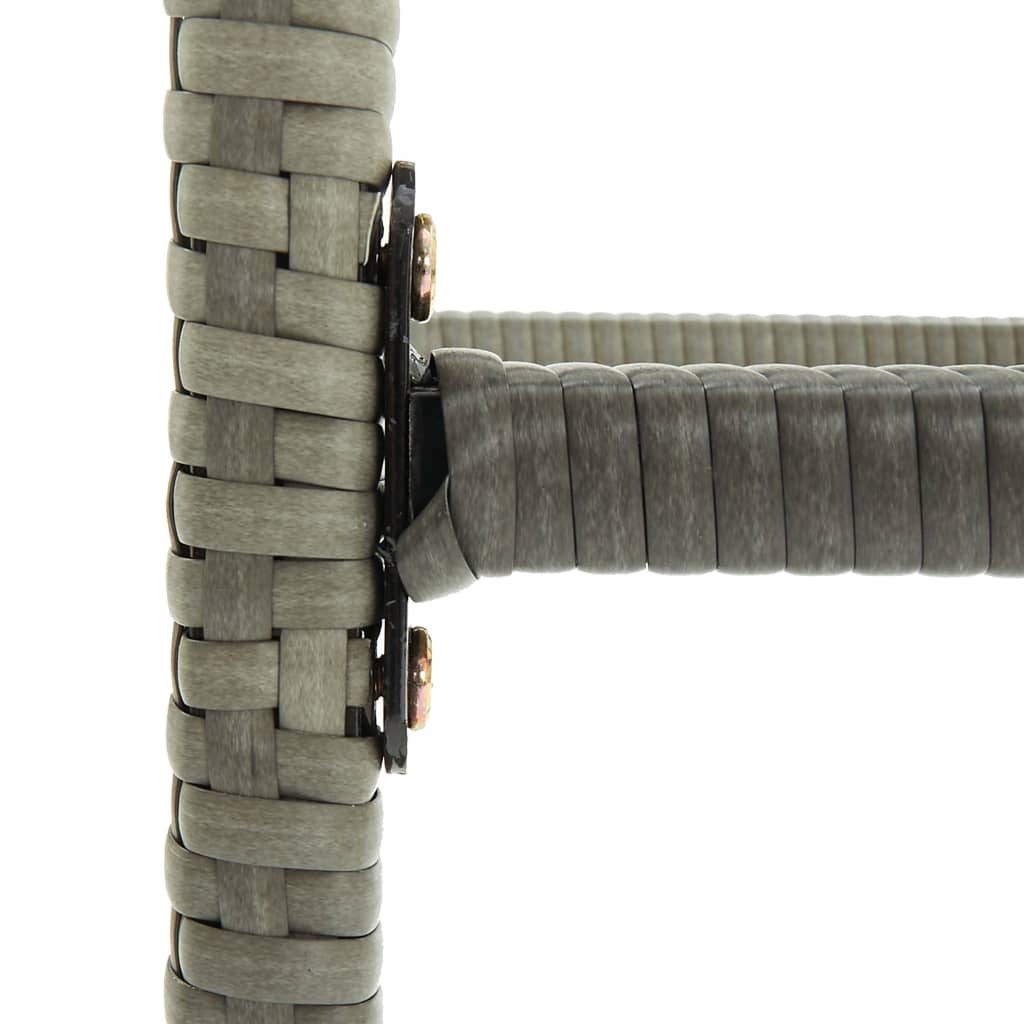 Barkrukken met kussens 3 st poly rattan grijs is nu te koop bij PeponiXL, paradijselijk wonen!