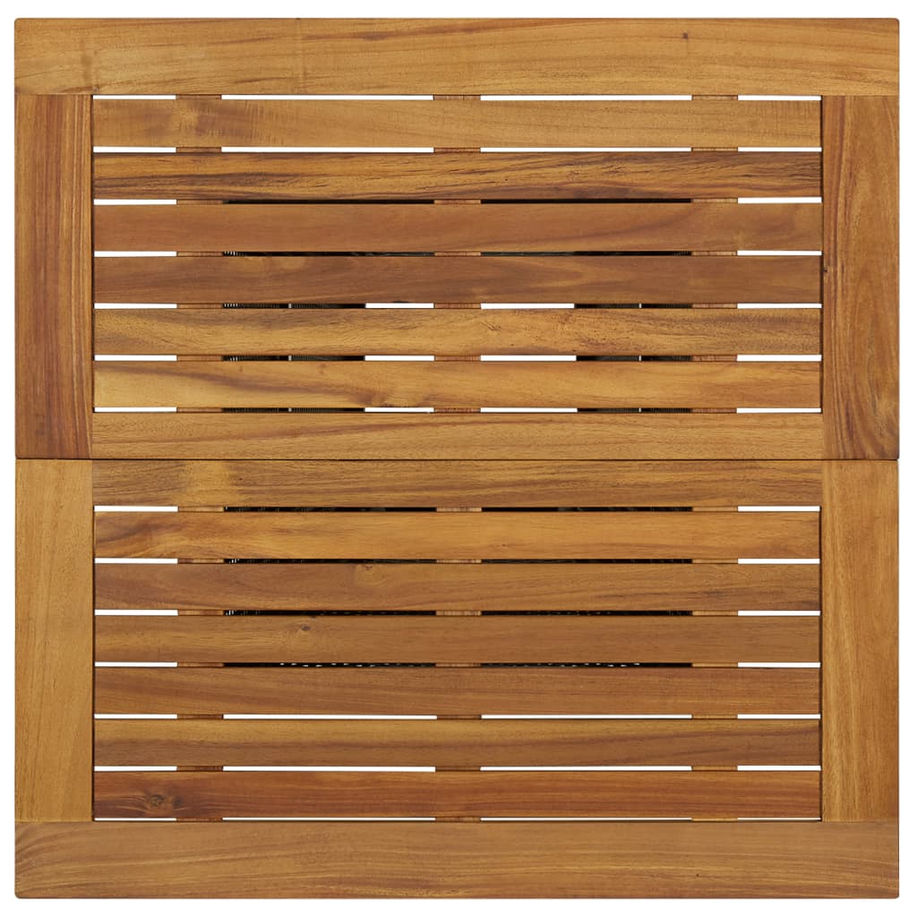 Bartafel 80x80x110 cm poly rattan en massief acaciahout zwart