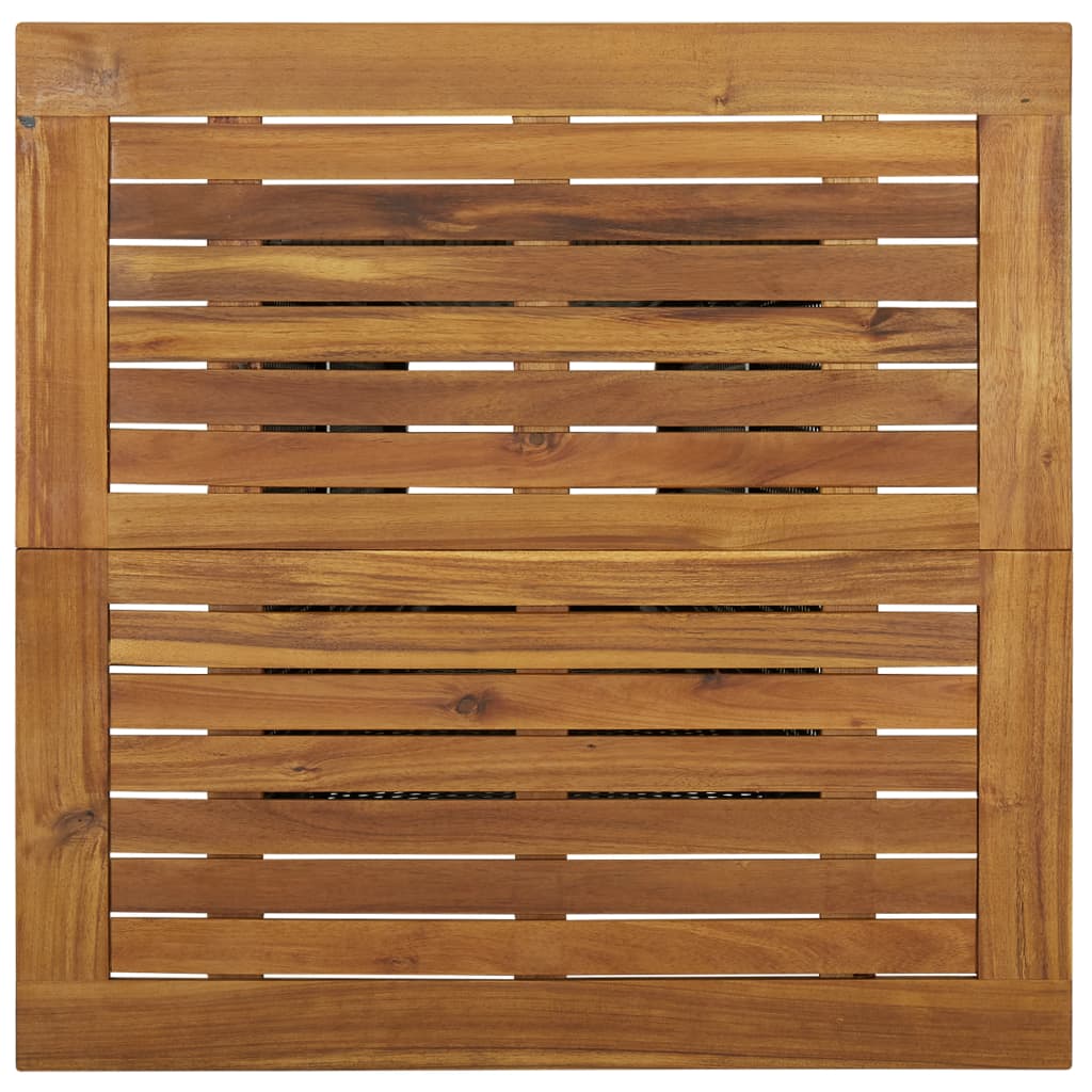 Bartafel 80x80x110 cm poly rattan en massief acaciahout grijs is nu te koop bij PeponiXL, paradijselijk wonen!