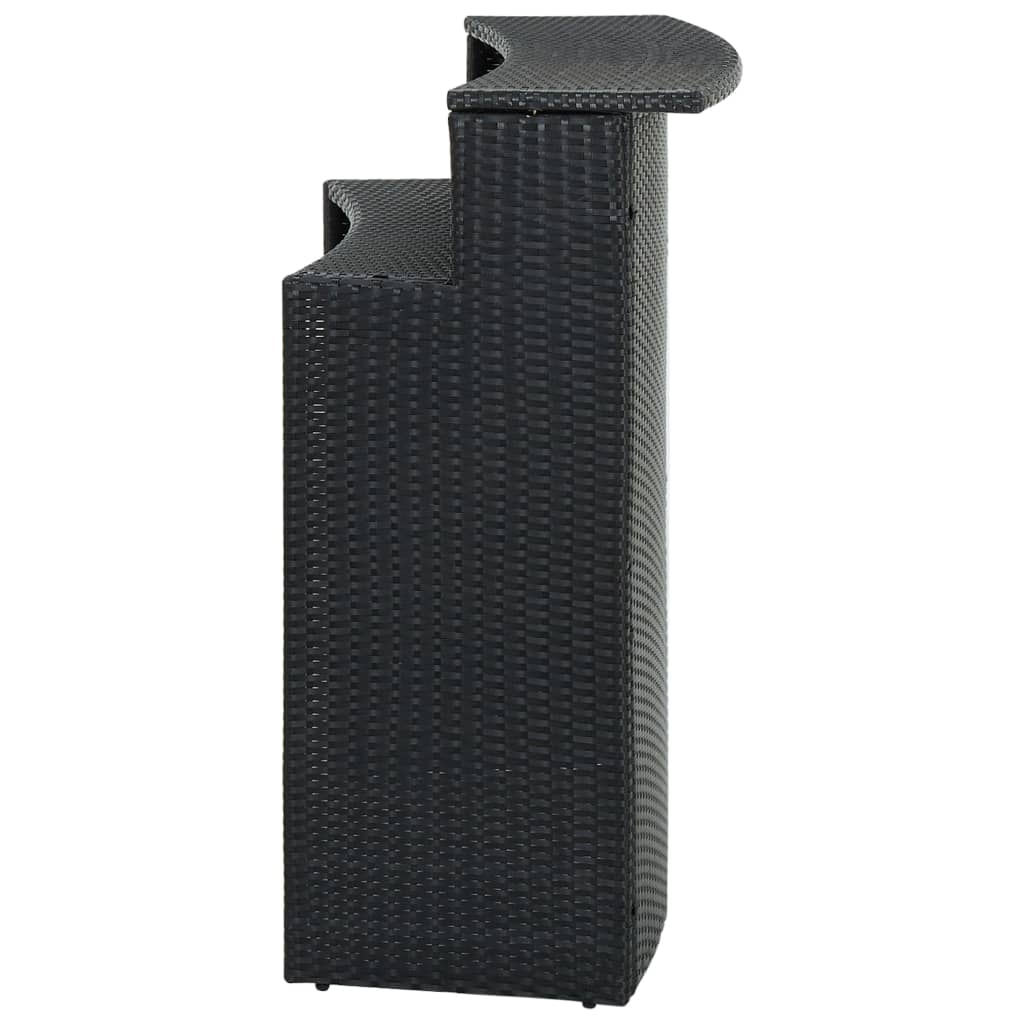 Tuinbartafel 120x55x110 cm poly rattan zwart is nu te koop bij PeponiXL, paradijselijk wonen!