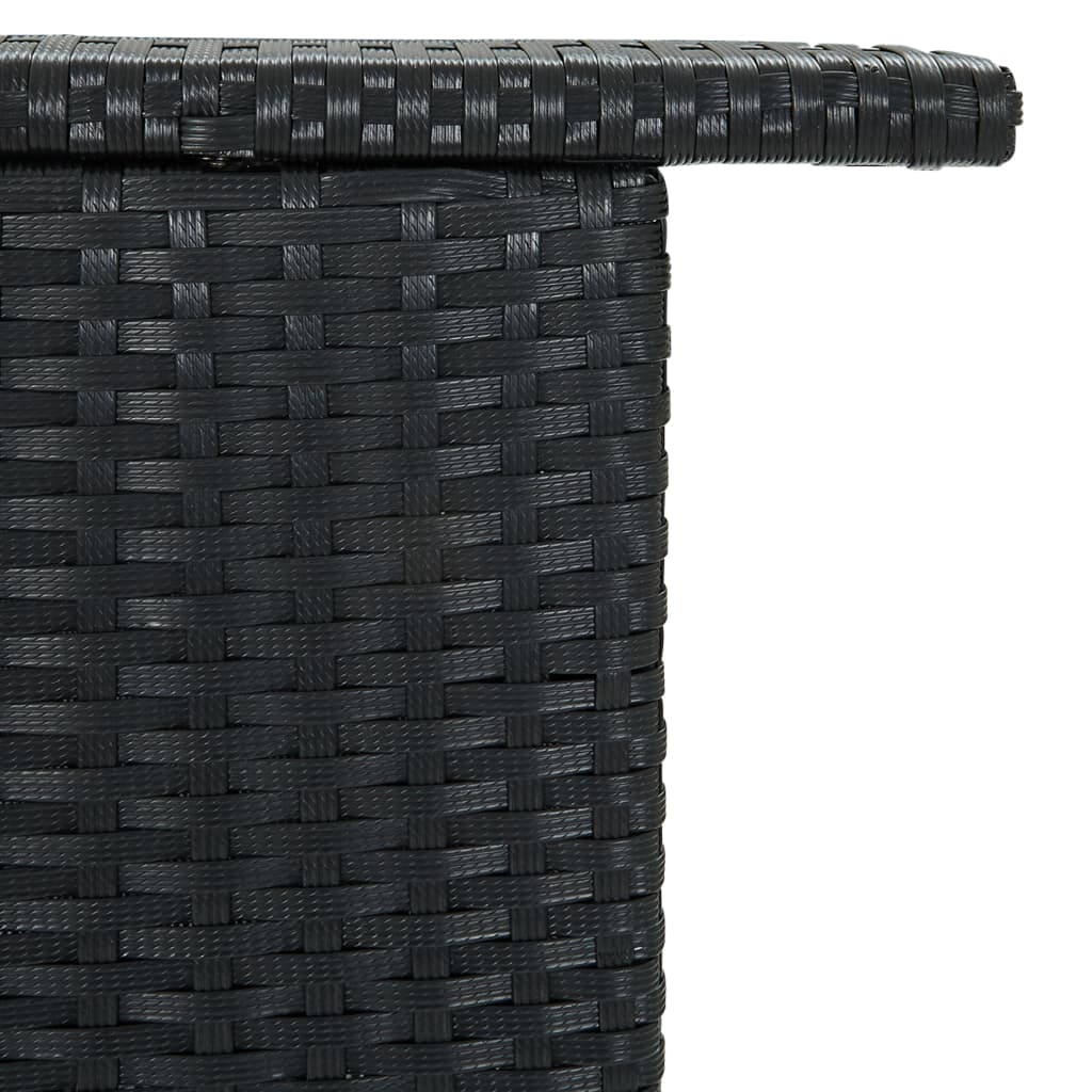 Tuinbartafel 120x55x110 cm poly rattan zwart is nu te koop bij PeponiXL, paradijselijk wonen!