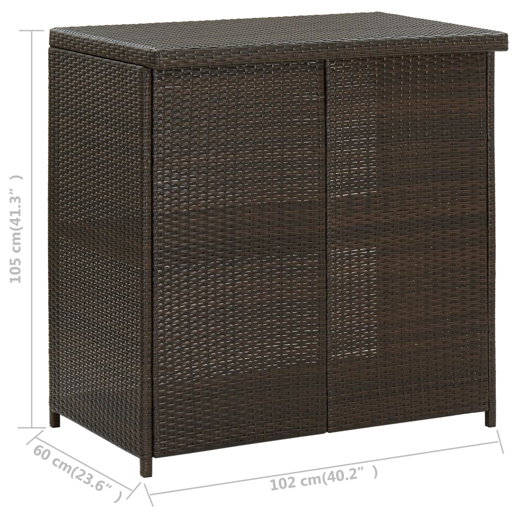 3-delige Barset poly rattan bruin is nu te koop bij PeponiXL, paradijselijk wonen!