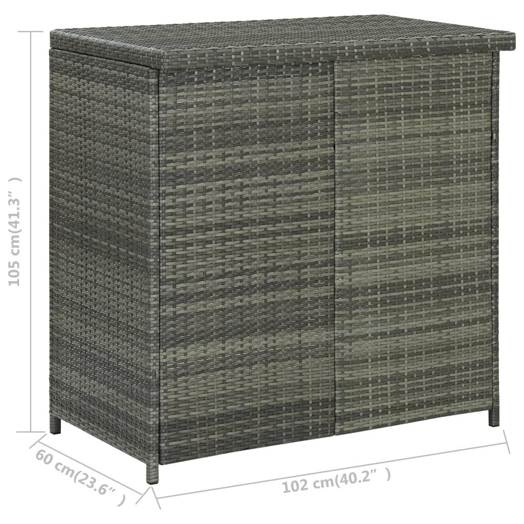 3-delige Barset poly rattan grijs is nu te koop bij PeponiXL, paradijselijk wonen!