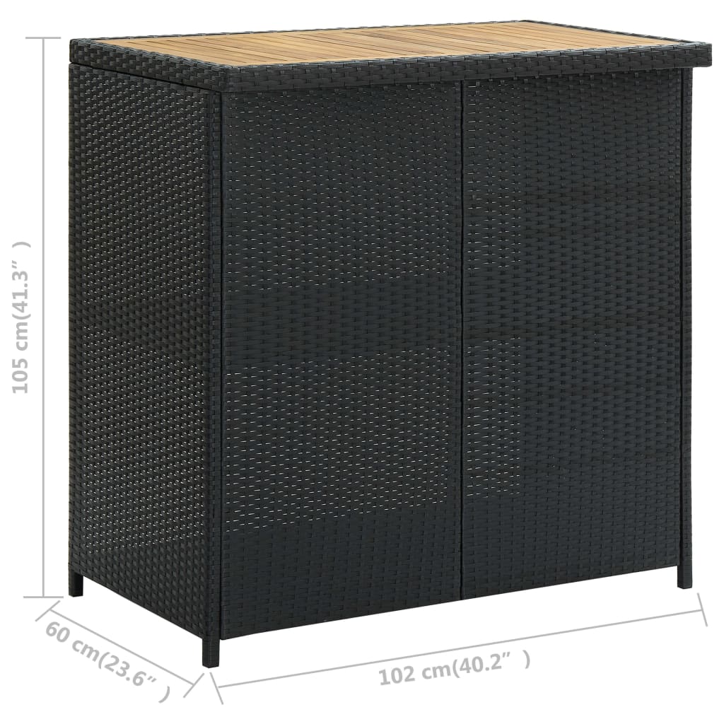 3-delige Barset poly rattan zwart is nu te koop bij PeponiXL, paradijselijk wonen!