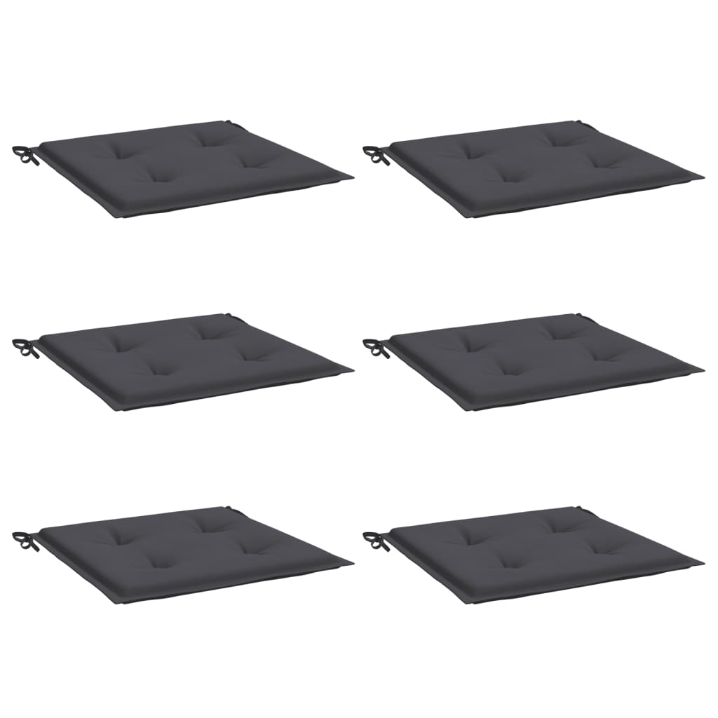 Tuinstoelkussens 6 st 40x40x4 cm oxford stof antracietkleurig is nu te koop bij PeponiXL, paradijselijk wonen!