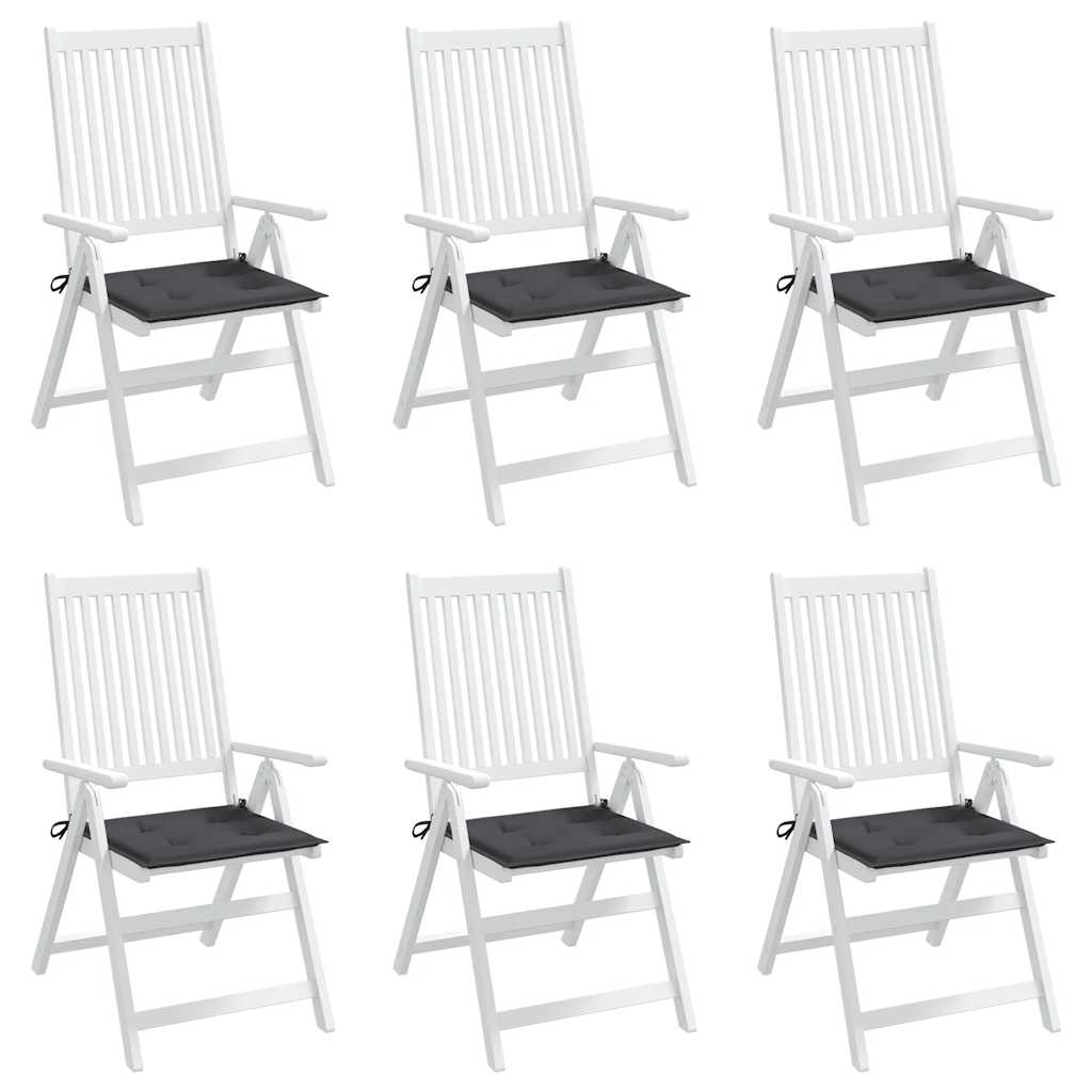 Tuinstoelkussens 6 st 40x40x4 cm oxford stof antracietkleurig is nu te koop bij PeponiXL, paradijselijk wonen!