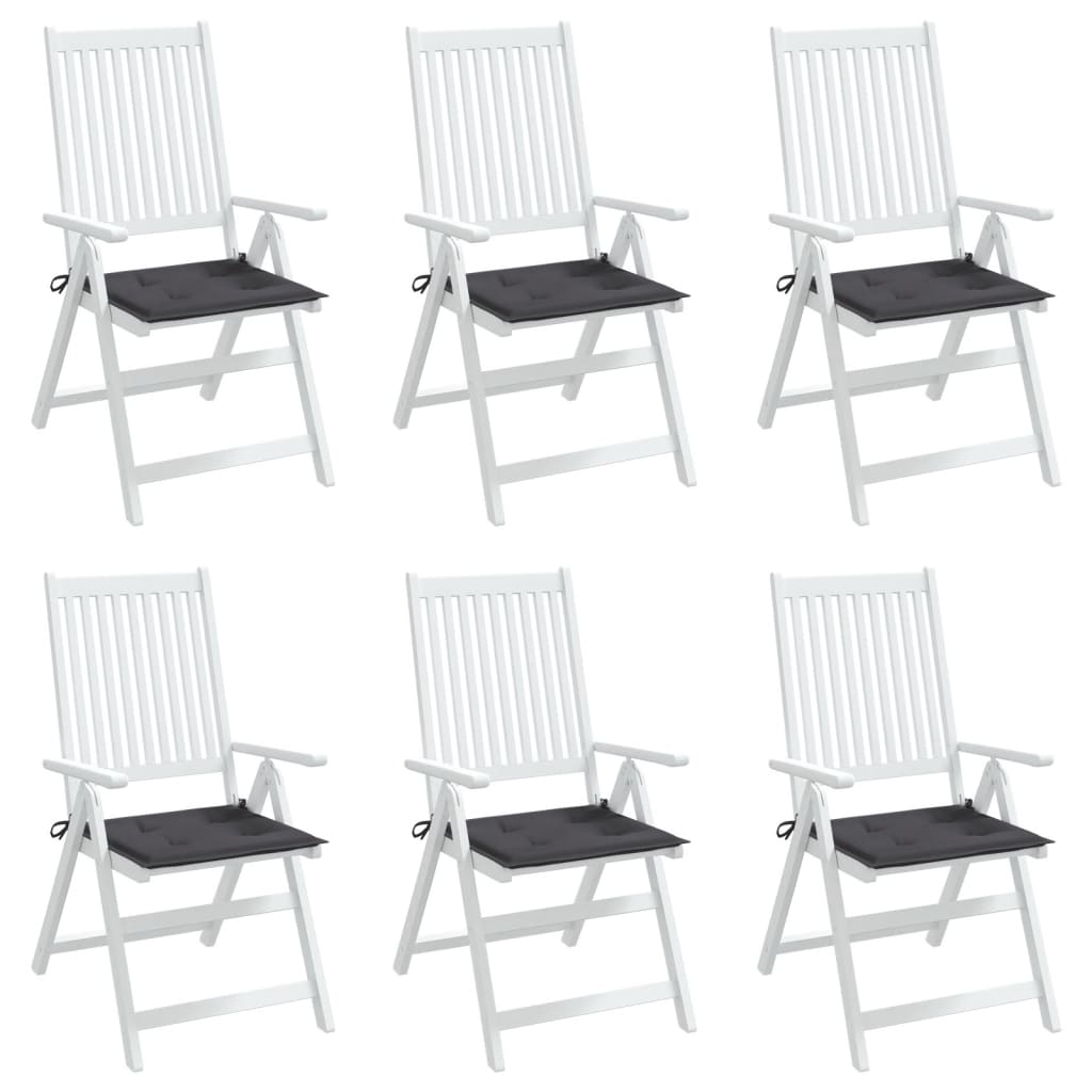 Tuinstoelkussens 6 st 40x40x4 cm oxford stof antracietkleurig is nu te koop bij PeponiXL, paradijselijk wonen!