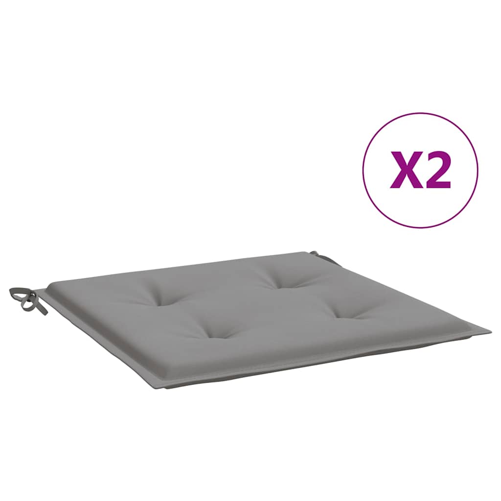 Tuinstoelkussens 2 st 40x40x4 cm oxford stof grijs is nu te koop bij PeponiXL, paradijselijk wonen!