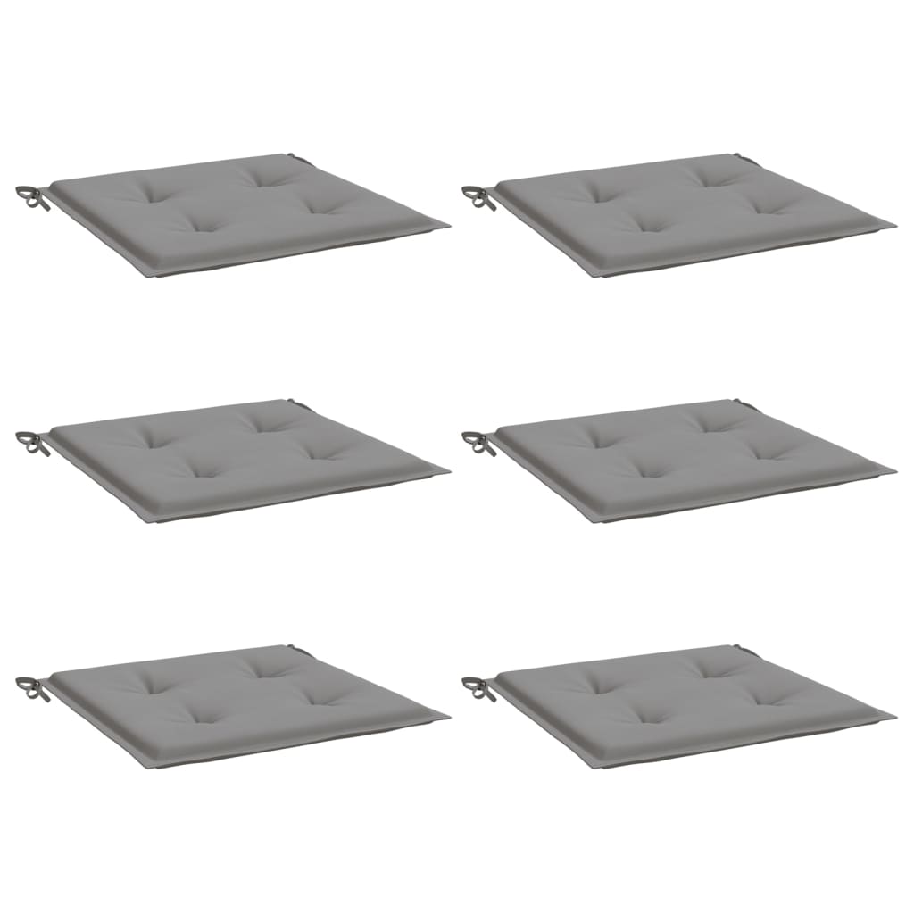 Tuinstoelkussens 6 st 40x40x4 cm oxford stof grijs is nu te koop bij PeponiXL, paradijselijk wonen!