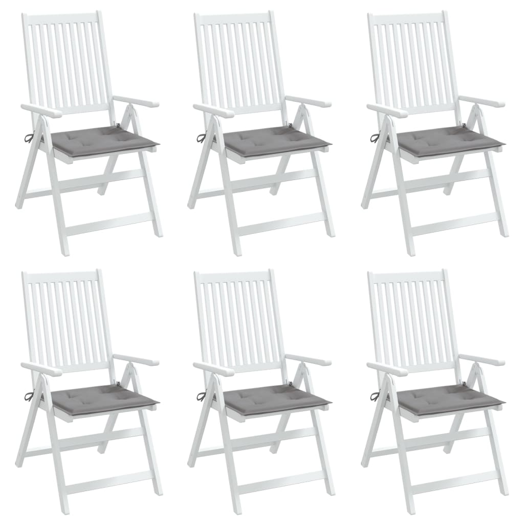 Tuinstoelkussens 6 st 40x40x4 cm oxford stof grijs is nu te koop bij PeponiXL, paradijselijk wonen!