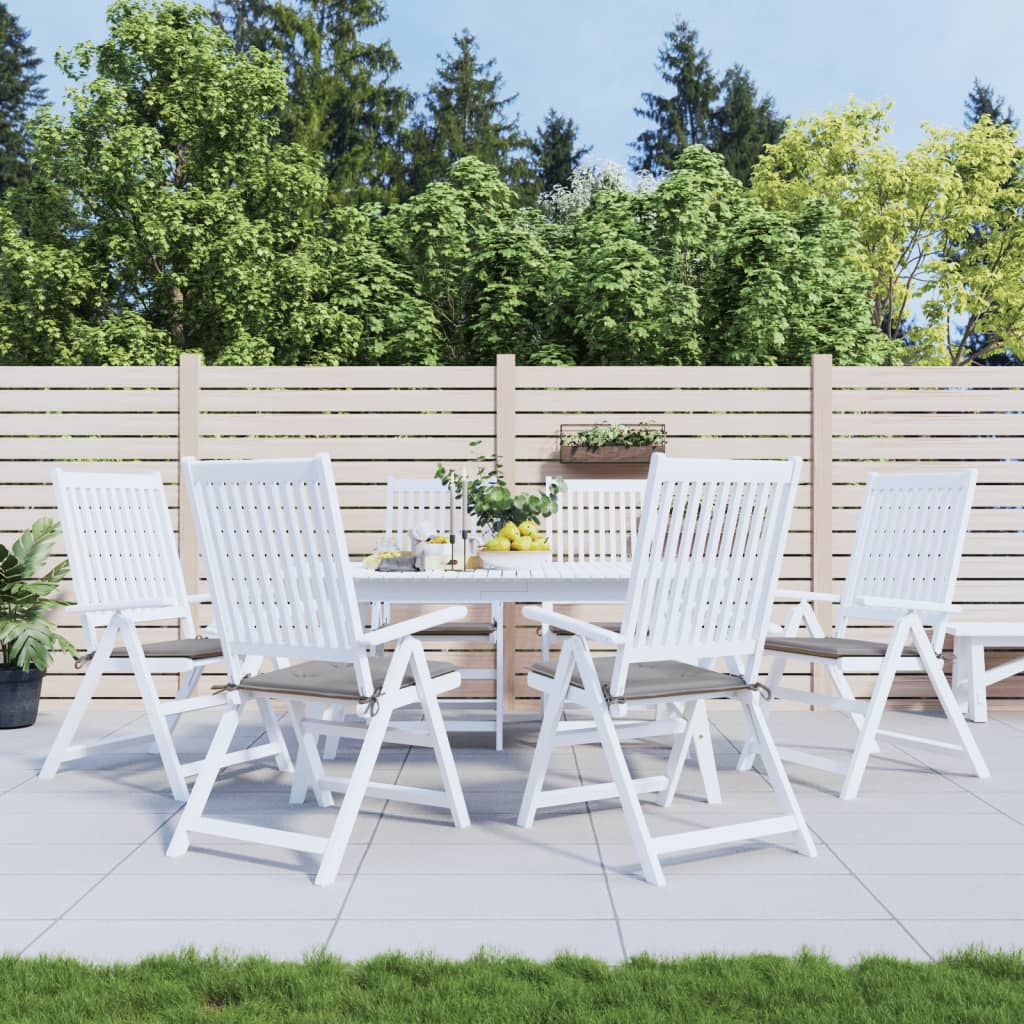 Tuinstoelkussens 6 st 40x40x4 cm oxford stof grijs is nu te koop bij PeponiXL, paradijselijk wonen!