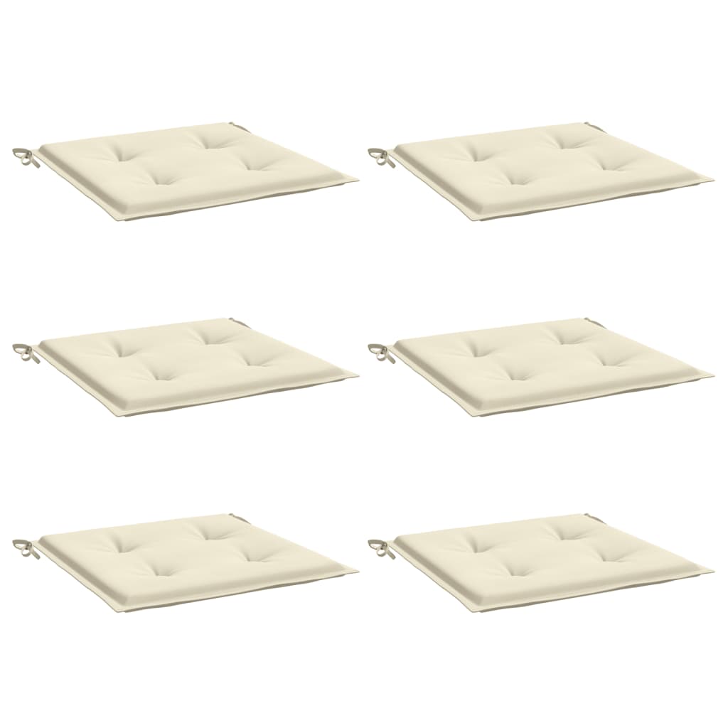 Tuinstoelkussens 6 st 40x40x4 cm oxford stof crèmekleurig is nu te koop bij PeponiXL, paradijselijk wonen!