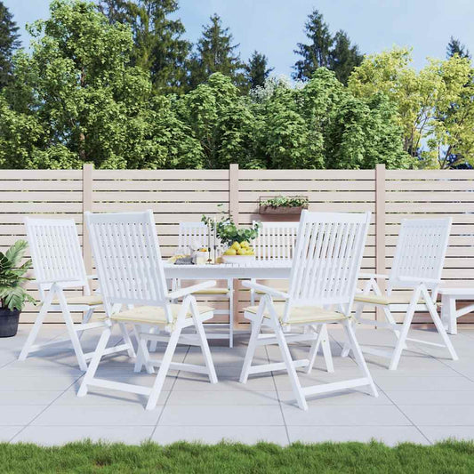 Tuinstoelkussens 6 st 40x40x4 cm oxford stof crèmekleurig is nu te koop bij PeponiXL, paradijselijk wonen!