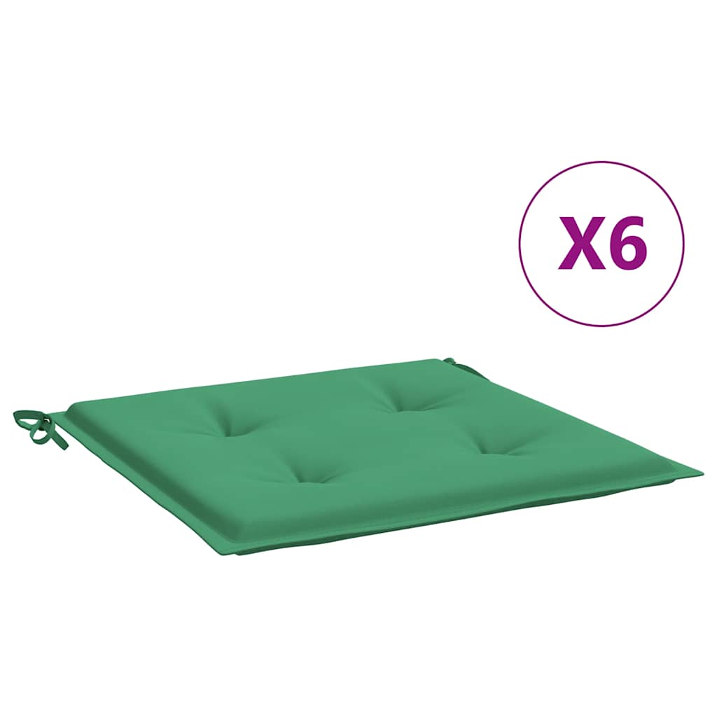 Tuinstoelkussens 6 st 40x40x4 cm oxford stof groen is nu te koop bij PeponiXL, paradijselijk wonen!